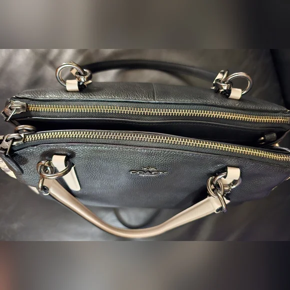 Coach F57507 Christie Carryall Shoulder Bag Python Snake Exotic Black Purse EUC - Picture 13 of 15